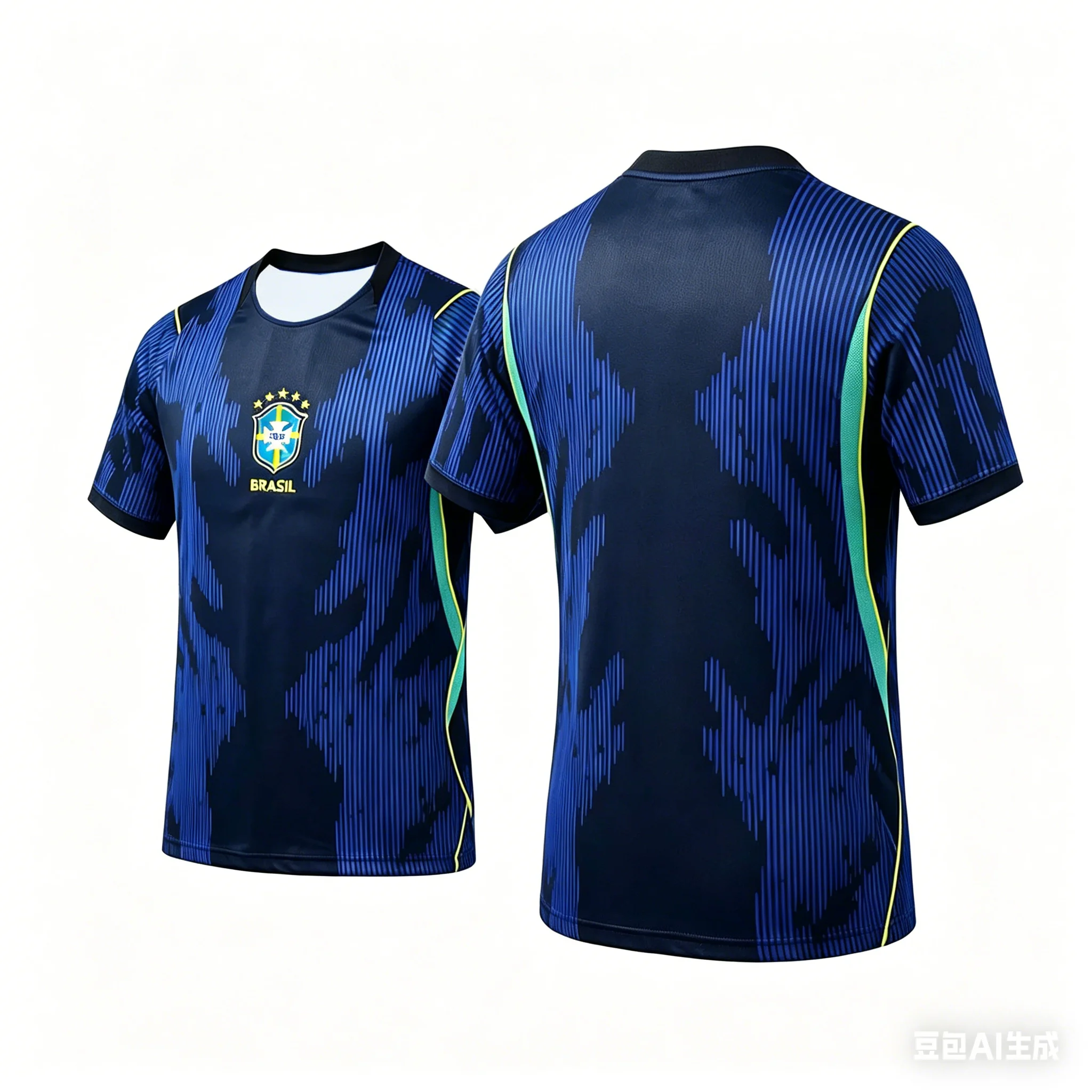 Brasilien 2026 Fußballtrikot Heim & Auswärts Atmungsaktives Gelb-Blaues Schnelltrocknendes Trikot T-Shirt Erwachsenen-Fan Nationalmannschaft Uniform