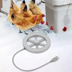 250W Thermostatic Poultry Waterer Heater Aluminum Anti-scald Coating Winter Chicken Water De-icer Electric Waterer Heater USPlug