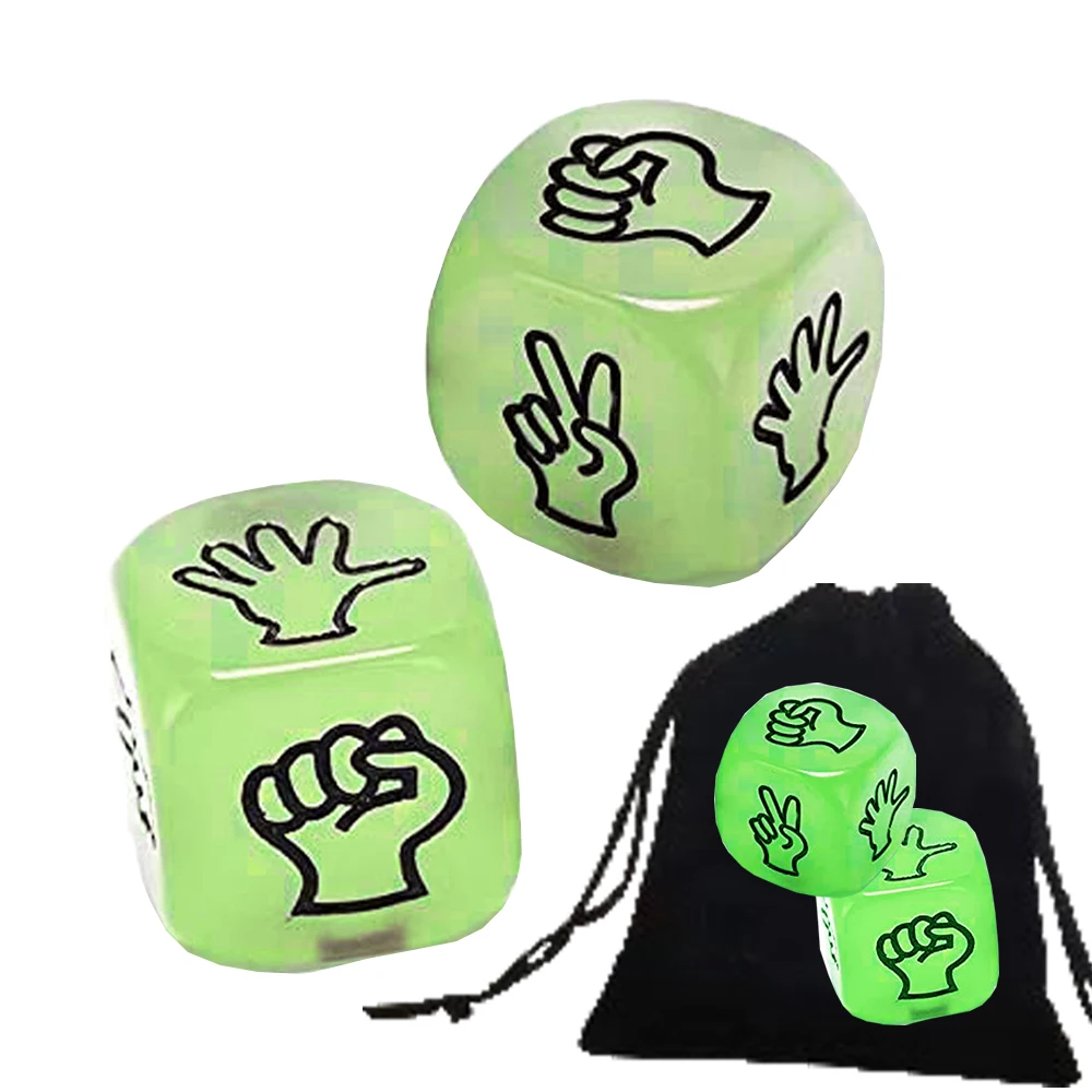 

2Pcs Luminous Fun Board Game Drinking Game Dice Couples Dice/Bar KTV Party Dice/Role Playing Dice Funny Dice Novelty Gift