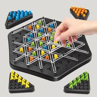 Chain Triangle Chess Game Chain Triangle Game Interactive Peg Game Puzzle Triangle Chess Chain Chess Exercise Thinking Toys