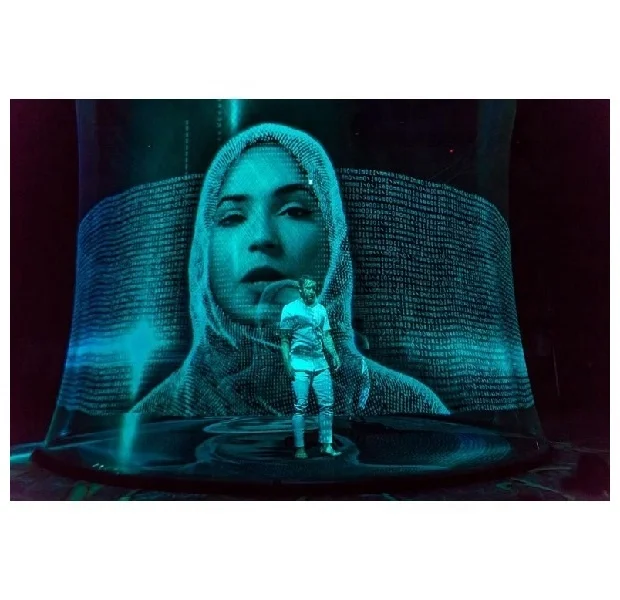 360 Degree Holographic projection Hologram Mesh Screen 3D Holo Gauze For Big Show Event Stage Music Concert Wedding 360 Degree