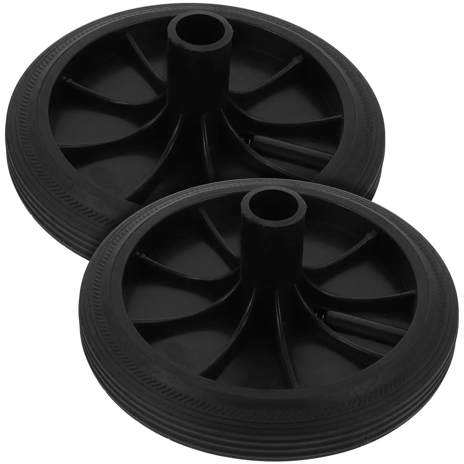 2pcs Trash Can Wheels Wear Resistant Lightweight Easy Install Remove Garbage Container Parts Plastic Accessories