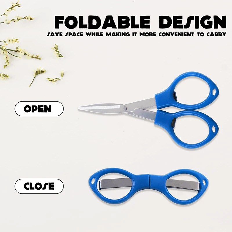 20Pcs Household Traveling Folding Scissors Plastic Handle Scissors Stainless Steel Foldable Scissor