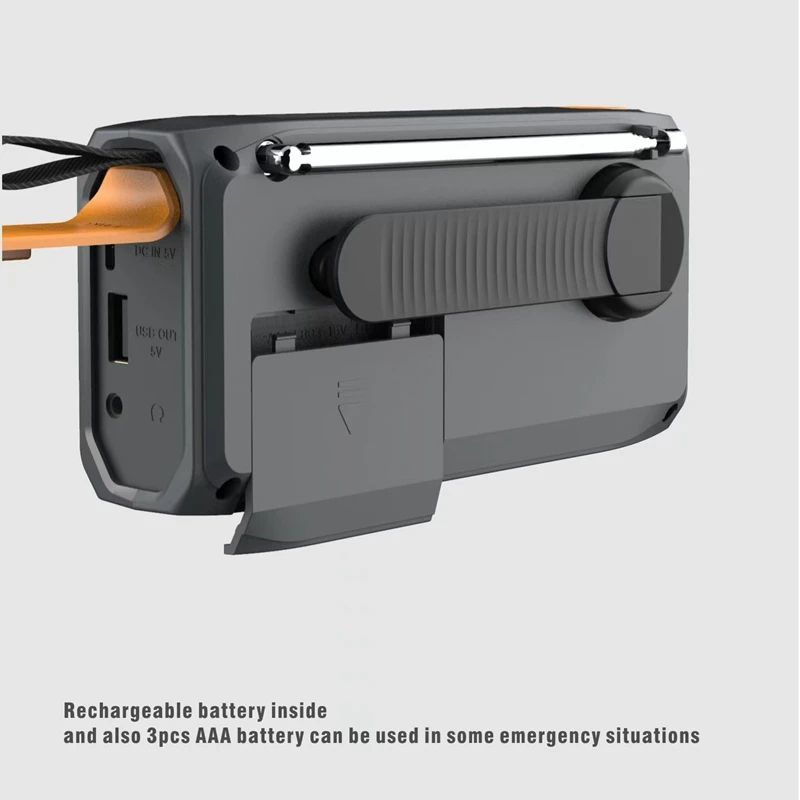 Outdoor Hand Crank Radio Bluetooth Radio DAB/FM Bluetooth Radio With LED Flashlight/SOS