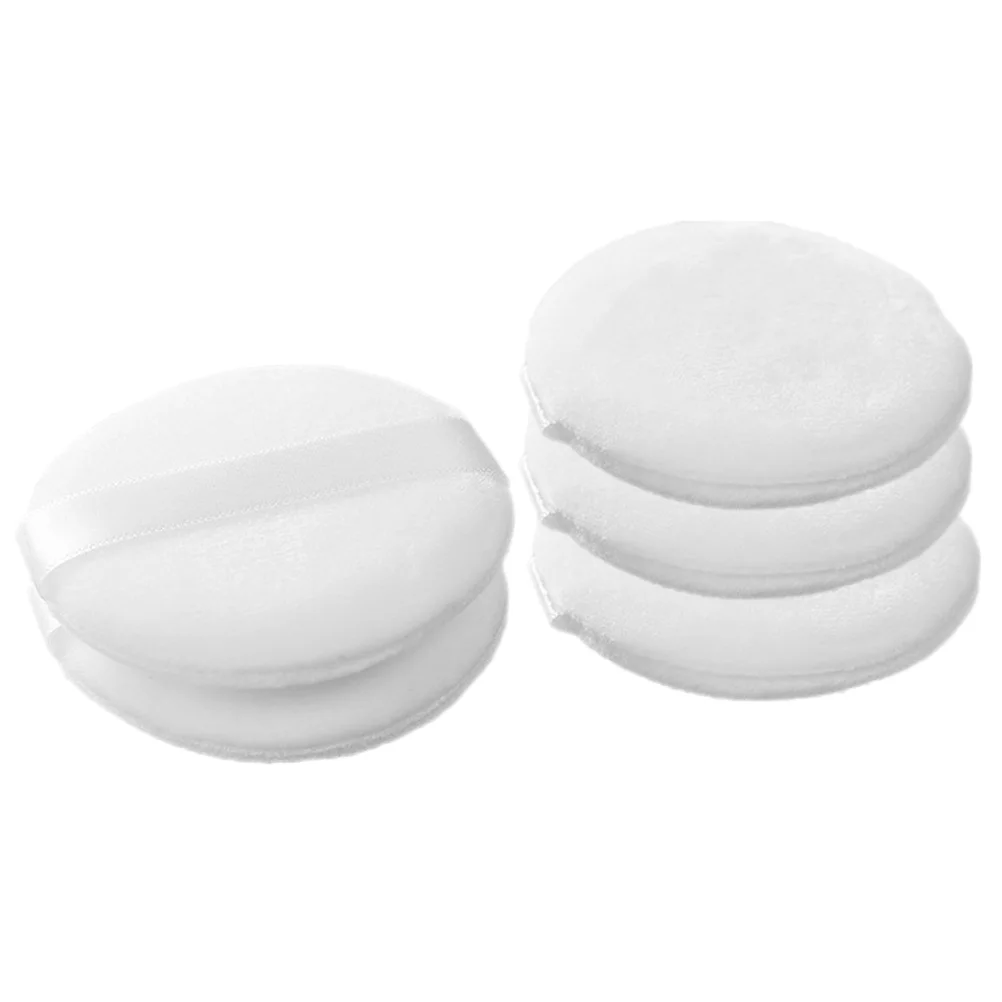 5 Stück abgerundete Kosmetik-Puff, schlichtes Design, weiche Haptik, Make-up-Puderquaste für die tägliche Schönheitsroutine, Geschenkidee