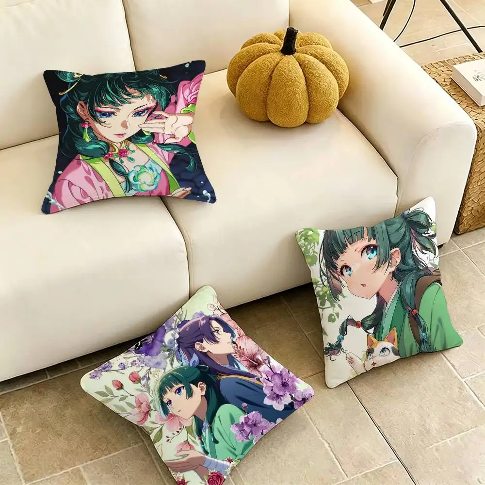 

Anime The A-Apothecary Diaries-S Square Double-Sided printed Pillow Case Bedroom Bedside Pillow Sofa Cushion Cover Gift