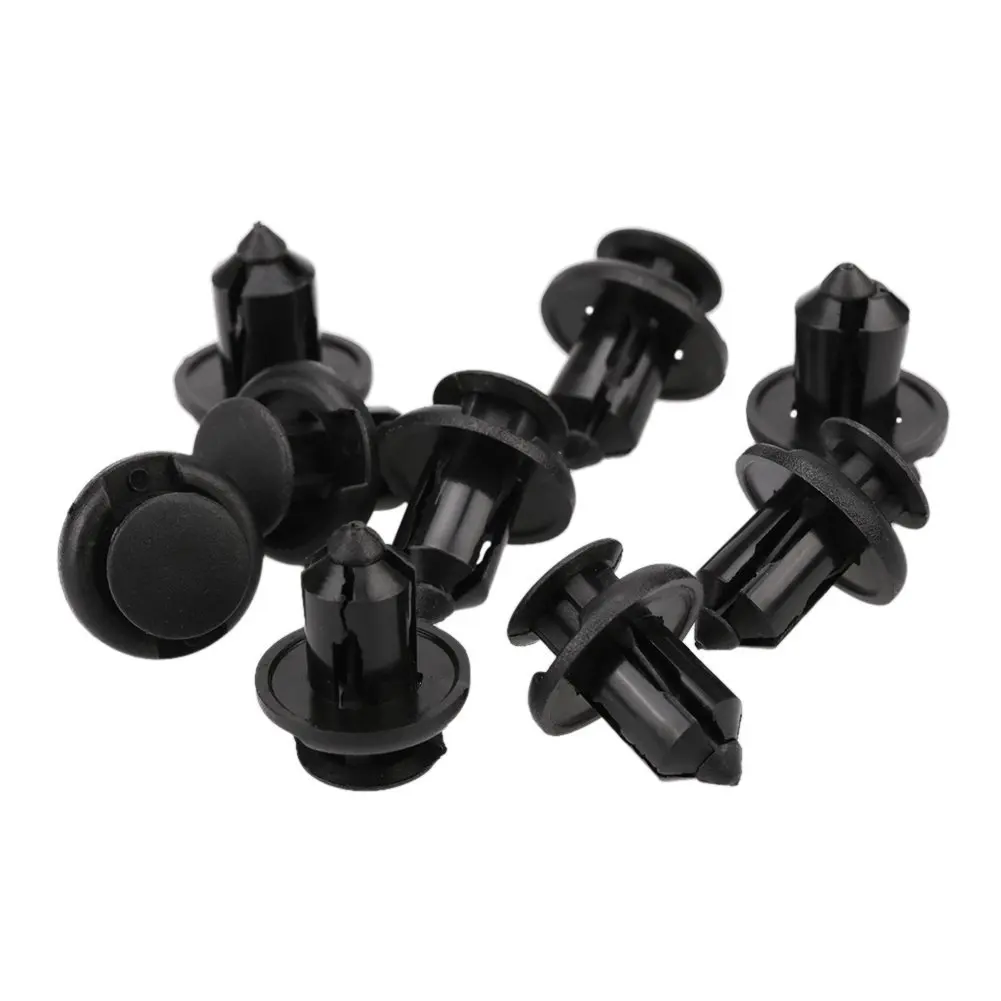 40pcs 10mm Push-type Plastic Bumper Flare Fastener Clips Remove the buckle