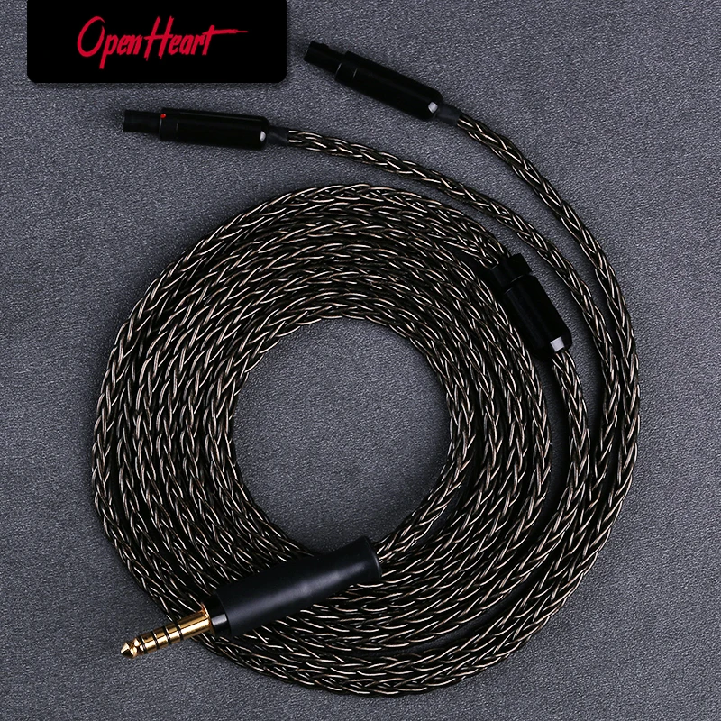 OPENHEART-Cable de auriculares de 16 núcleos para Sennheiser HD800s HD800 HD820s HD820 Dharma D1000 XLR, 4,4mm, 2m, 3m, Cable equilibrado de