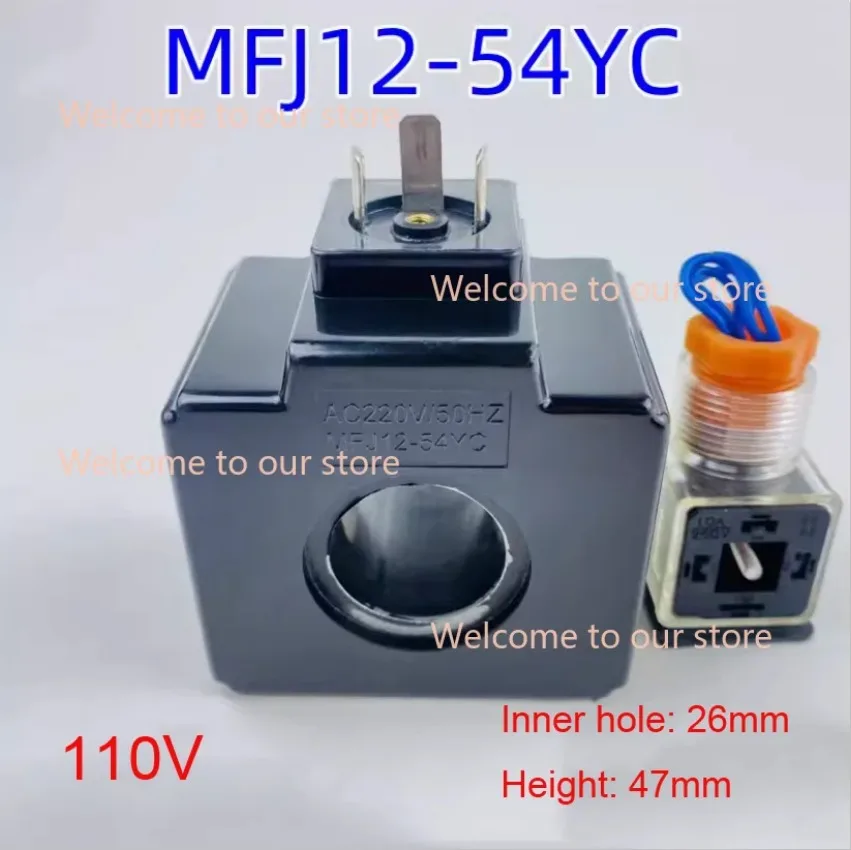 Hydraulic Solenoid Valve Coil MFJ12-27YC / MFJ12-54YC Control Valve Inner Bore 22mm Length 45mm AC220V