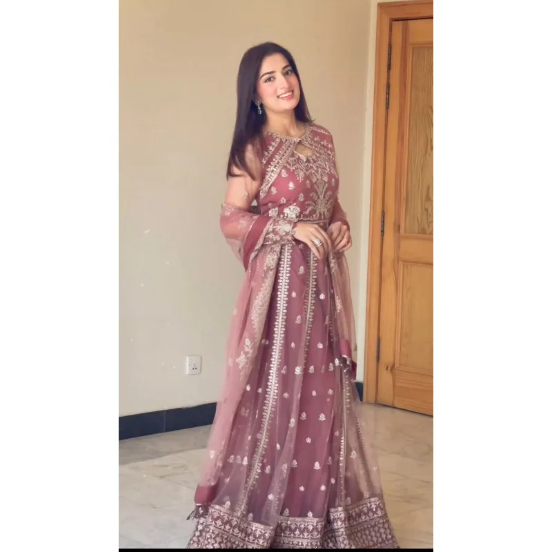 

Gown Salwar Kameez Pakistani Indian Wedding Party Dress Polaroid Suit