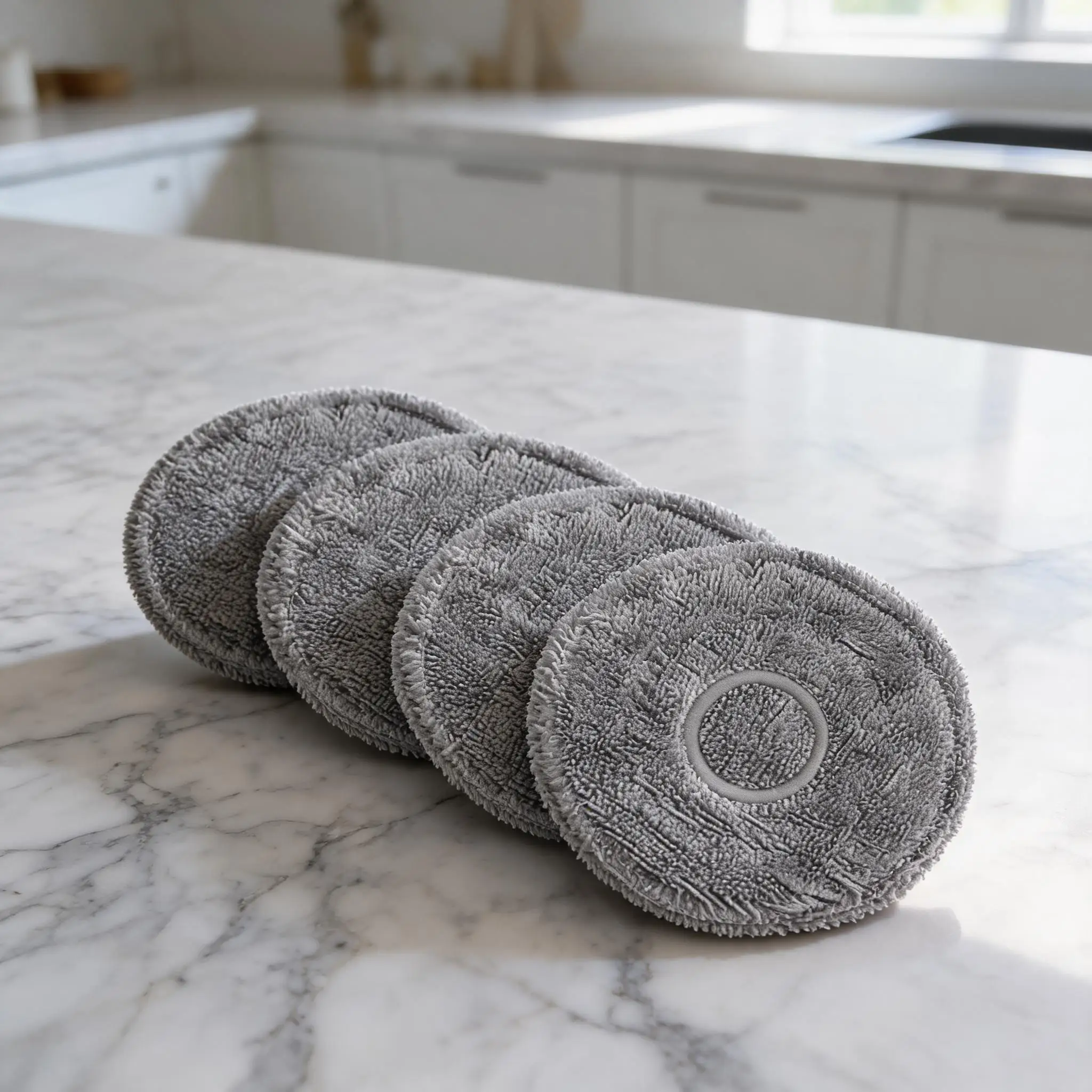 4pcs Microfibre Mop Cloths For Roborock For Saros 20/20 Complete/20X/Vacuum Cleaner Replacement Washable Reusable Mop Pads