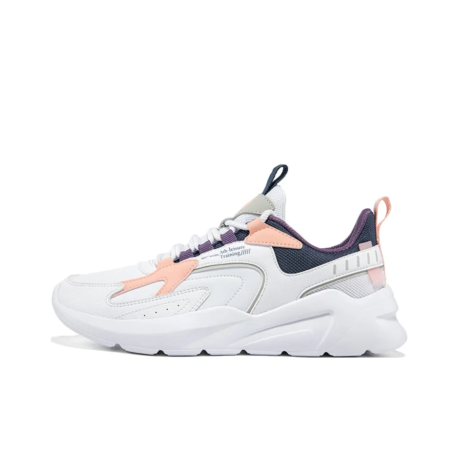 Erke Fleece Lined Leather, Simple And Comfortable Low top Casual Shoes Women's White Blue Pink 52123421222//
