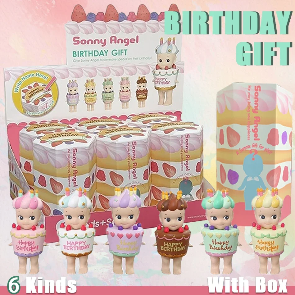 

Sonny Angel Party Birthday Cake Series Recorative Mini Figures Doll Toys Gift Office Decor Collection Car Decoration Kid Gift