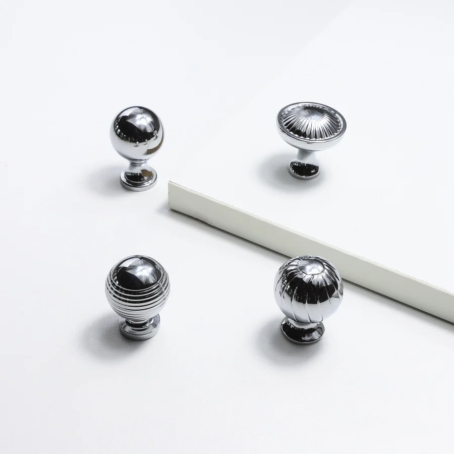 Furniture Handles Solid Round Cabinet Knobs Wardrobe Dresser Drawer Knobs Kitchen Cupboard French Style Door Handle Pulls