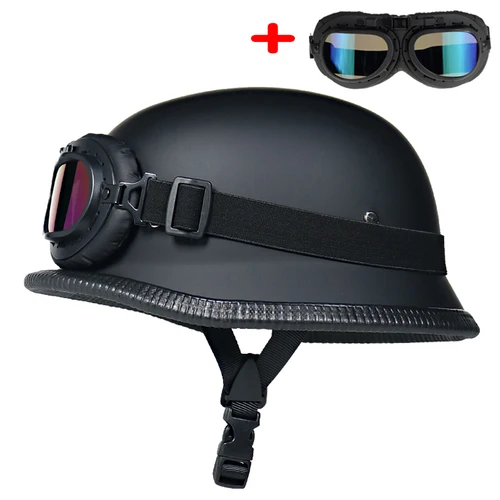 Imagen 2 del producto Casco de motocicleta estilo alemán de la Segunda Guerra Mundial cascos de cara abierta retro cascos para moto