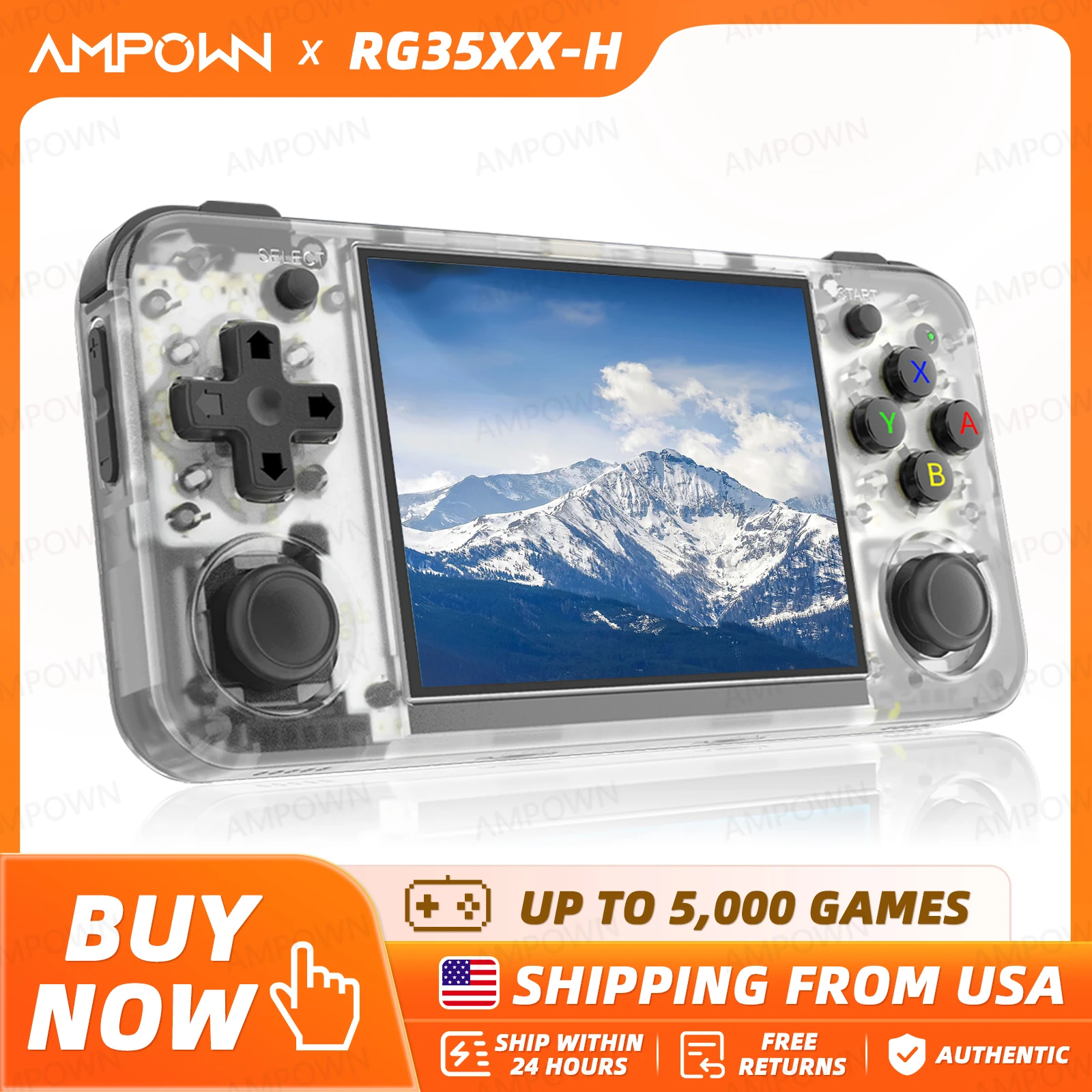 

ANBERNIC RG35XX H Handheld Game Console 3.5''IPS Screen HDMI Output Linux System RG35XXH Retro Video Simulator Console Kids Gift
