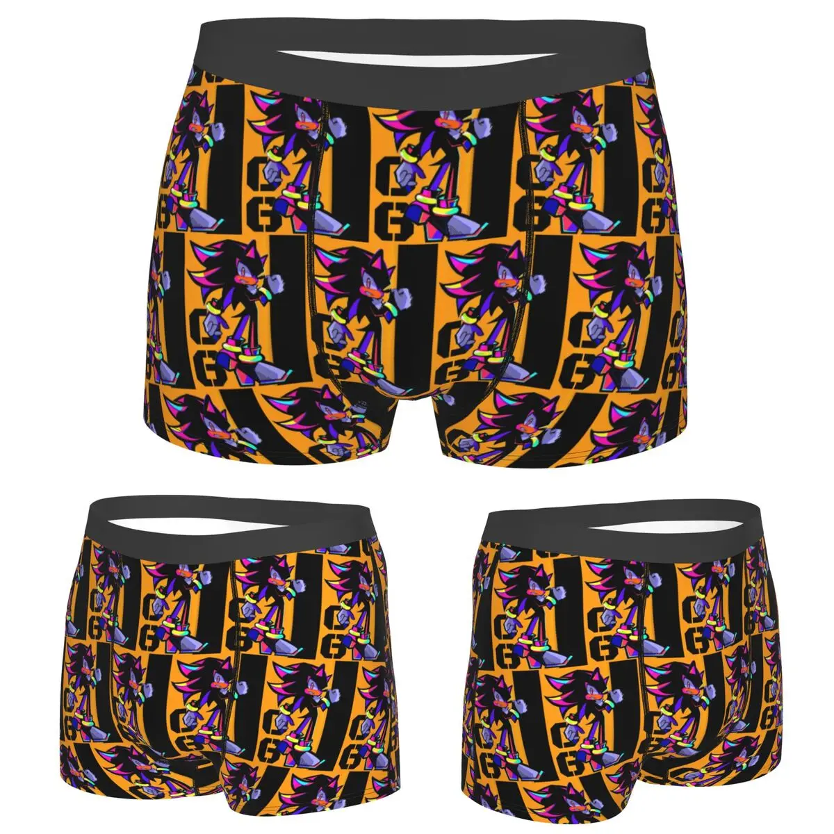 

Boxer Underpants Shorts Shadow The Hedgehog Panties Men's Ventilate Underwear for Homme Man Boyfriend Gift
