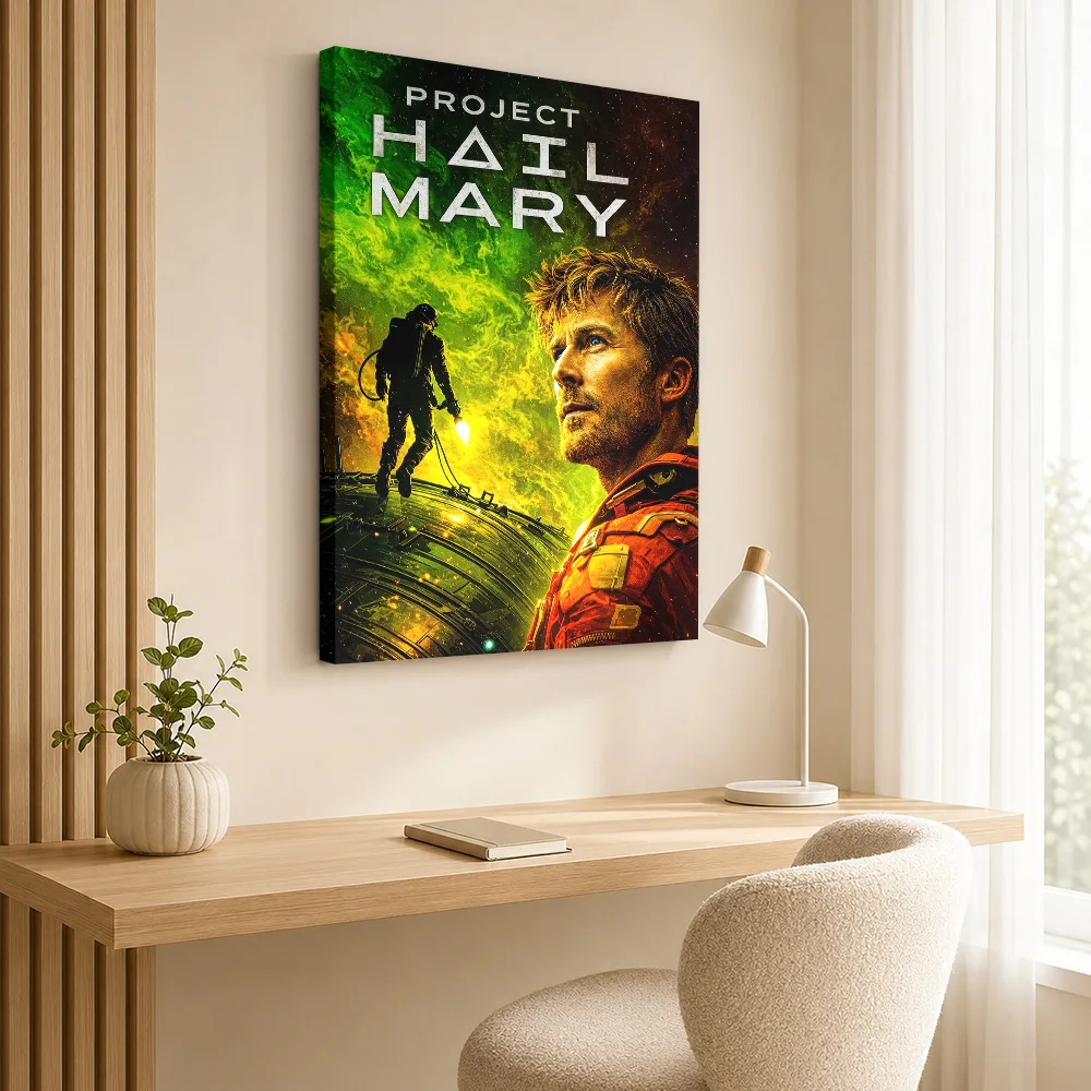 Project Hail Mary Movie Canvas Poster Custom Photo Vintage Movie Wall Art for Living Room Decor Collectible Ready to Hang Gift