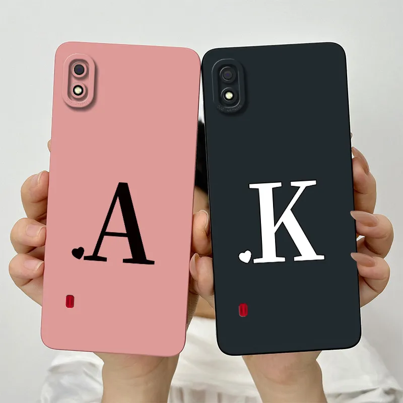 For Samsung A10 Case Galaxy A10 Cover SM-A105F SM-A105G SM-A105M SM-A105 Cute Initial Letters Phone Case Shockproof Back Cover