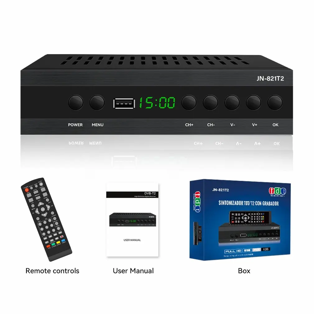 2024 Spain Hot Sale Newest DVB-T2 Video Media Player HD H.265 TV Set Top Box Home Theater Fast Delivery