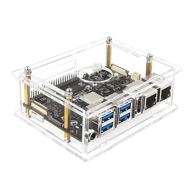 Visionfive 2 Development Board Acryl Case Met Radiator Ventilator Optie