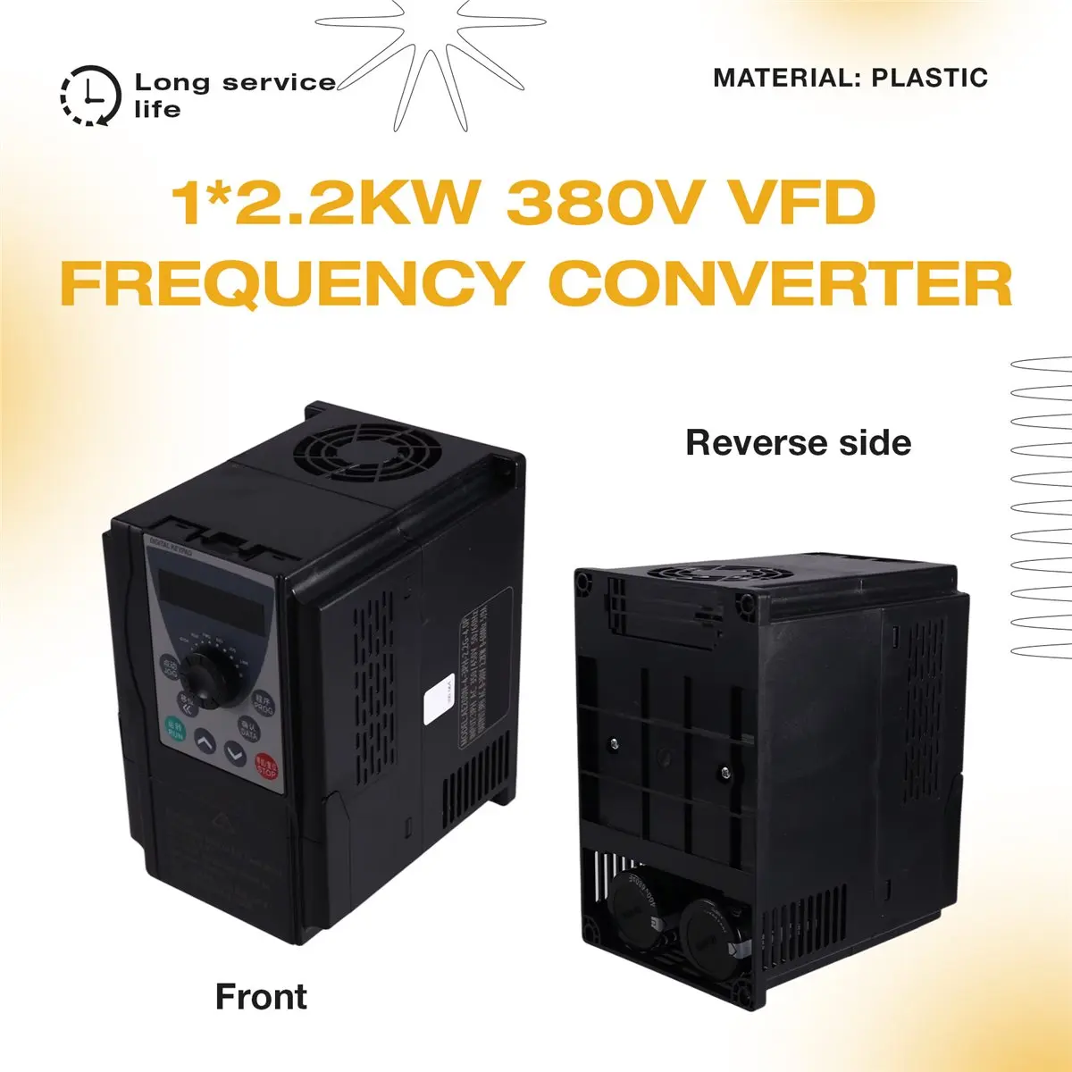 2.2kw Three Phase 380V VFD Frequency Converter Motor Speed Controller 380V Inverter Industrial Motor Control