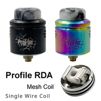 RunVape Profile RDA Atomizer Mesh Coil Single Coil 24mm Tank 316SS 810 Dripping Squonk Mod Mesh RDA