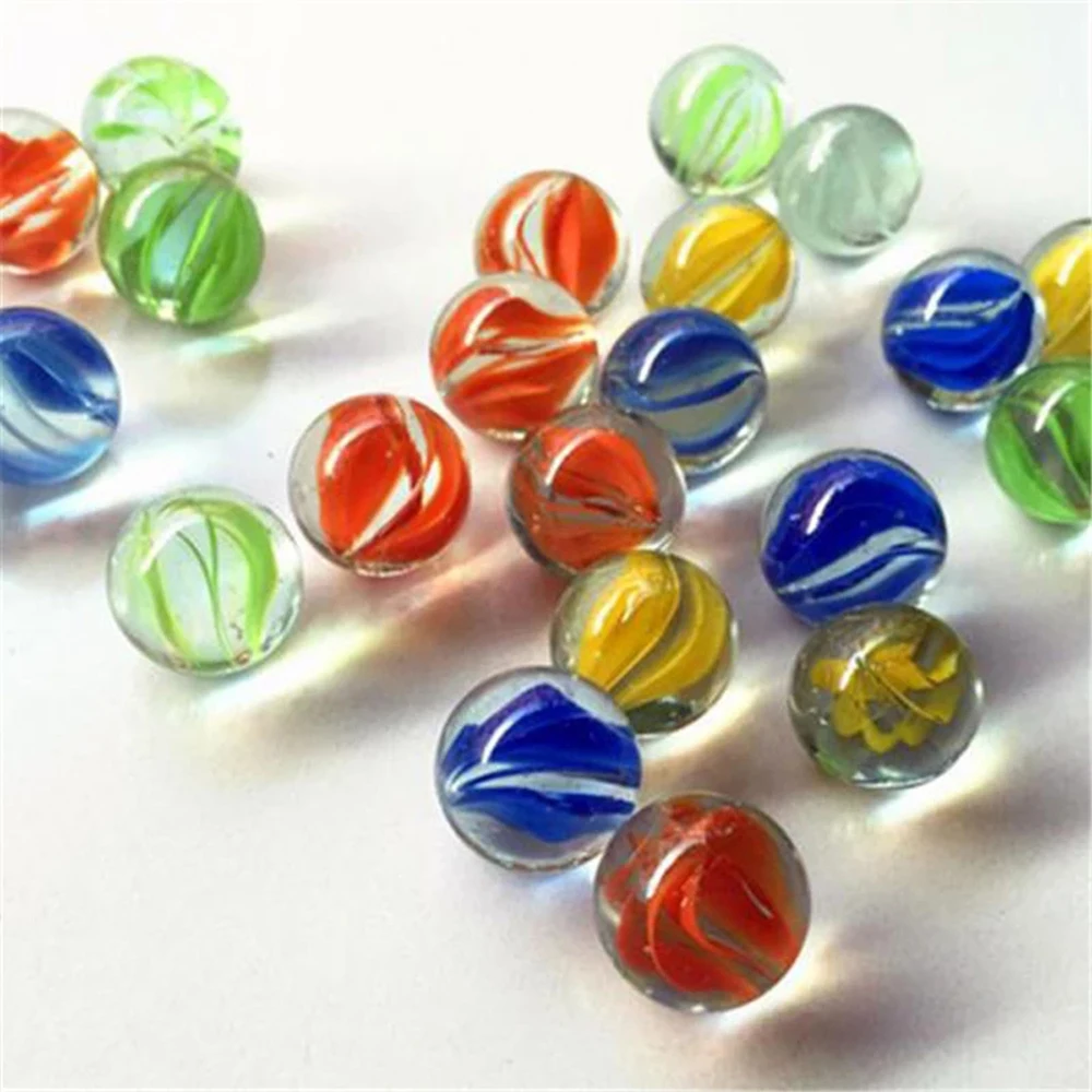Riempitore per vasi Genitore-Bambino 14mm Gioco di corsa Giocattolo solitario colorato Biglie di vetro Palla che rimbalza Perline Macchina Sfera di vetro