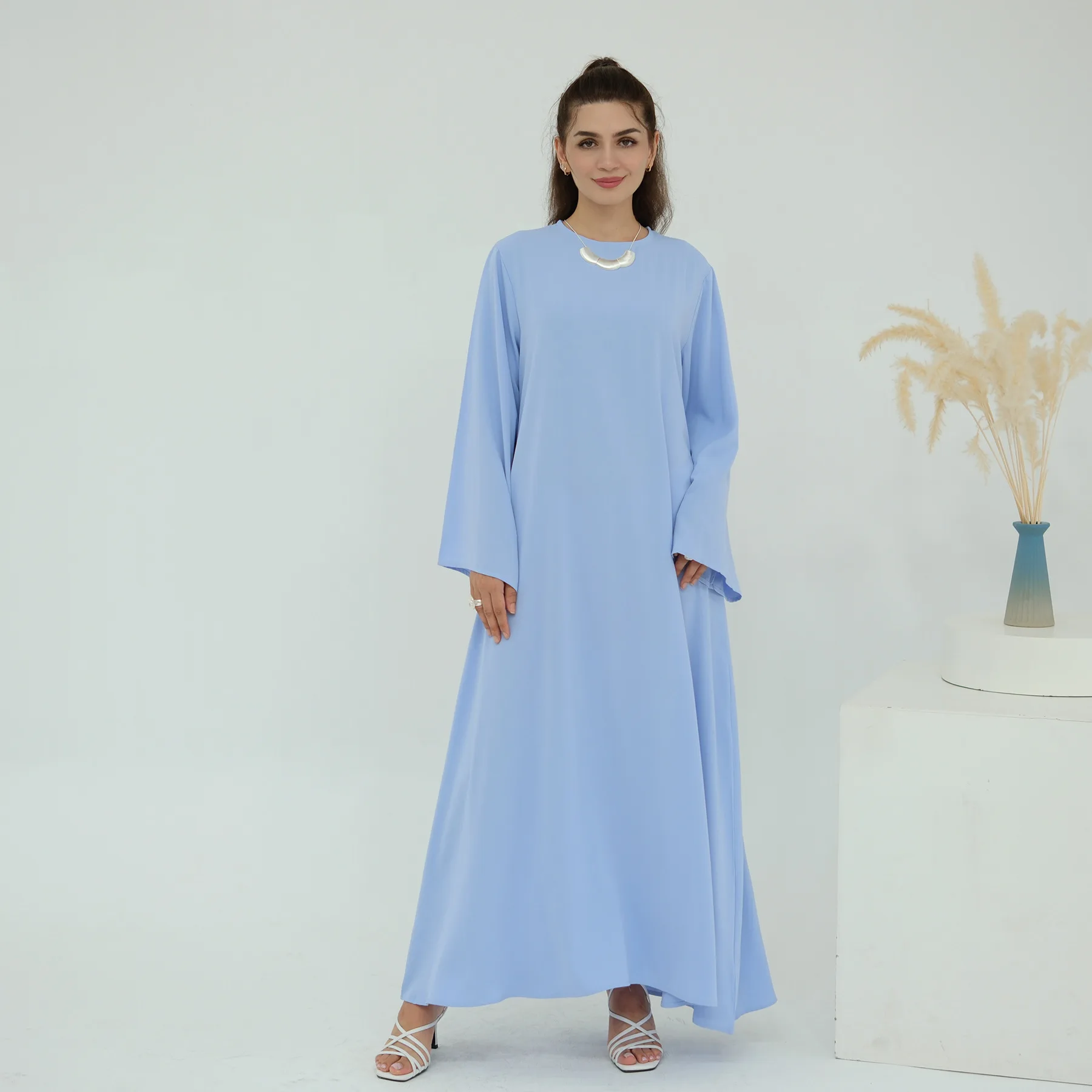 Dubai modesto feminino abaya muçulmano vestido com cinto robe turquia kaftan árabe roupas caftan árabe jalabiya musulmane femme vestidos