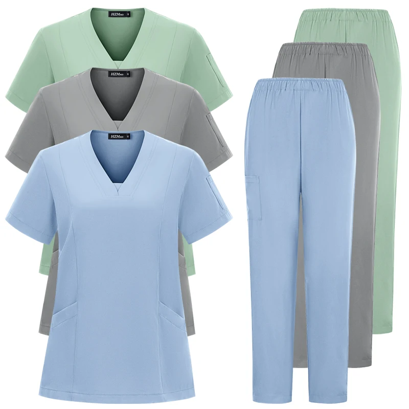 

Dentist Nursing Work Clothes Medical Uniforms Men Women Beauty Salon Costume Nurse Workwear Clinical Doctor Surgical Tops Pants