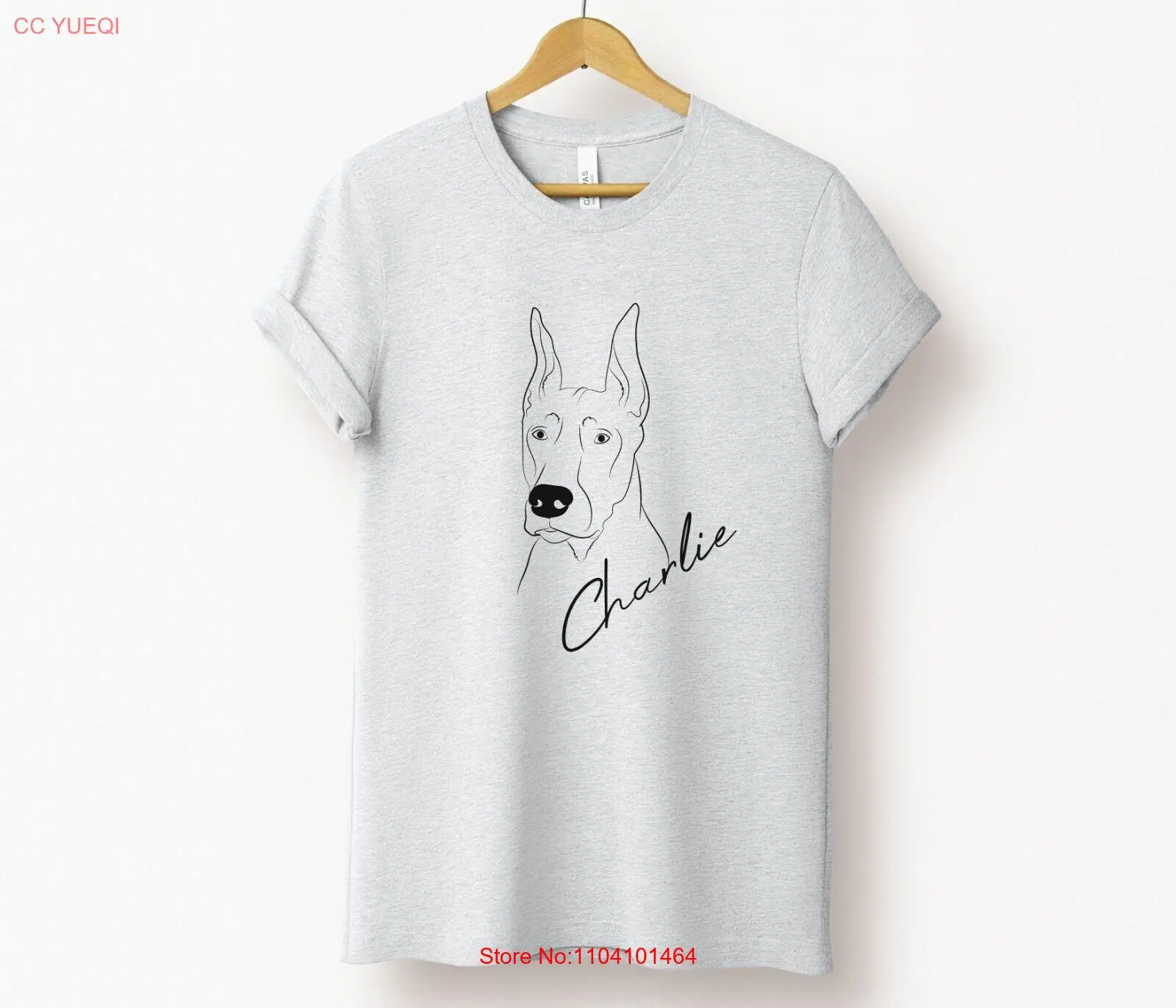 Our Exclusive Personalized Name- Dogs Lover's Essential- Unique Art-Line T-shirt