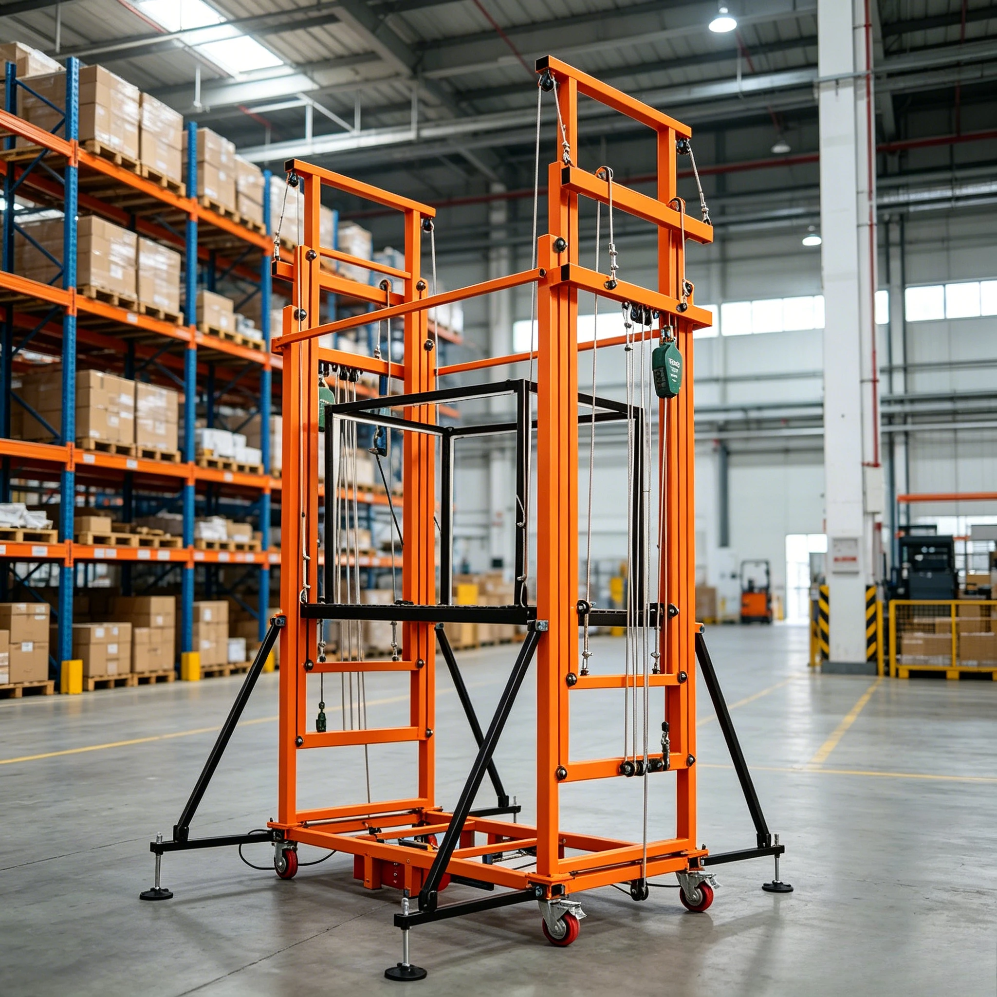 New Type 2 in 15m Scissor Lift Scaffolding System with Electric Scaffold Lift Mobile Scissor Fork Wheel Platform Customized