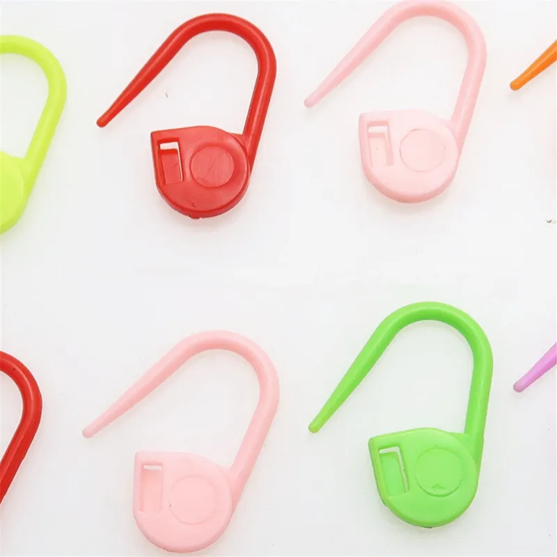 100pcs Mix Color Plastic Resin Small Clip Locking Stitch Markers Crochet Latch Knitting Tools Needle Clip Hook Sewing Tool