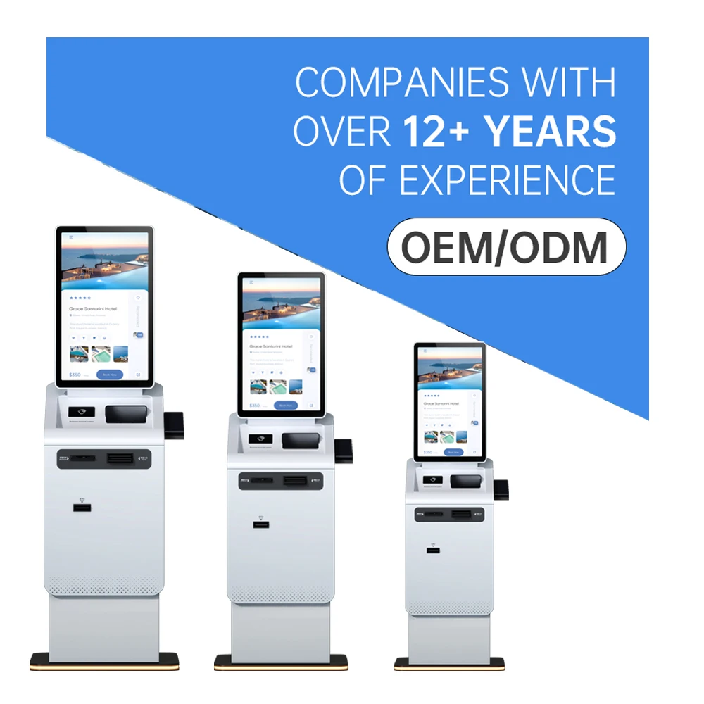 Automatic Cash Register Currency Exchange Cash Recycler Card Reader Self Service Touch Payment Kiosk Machine