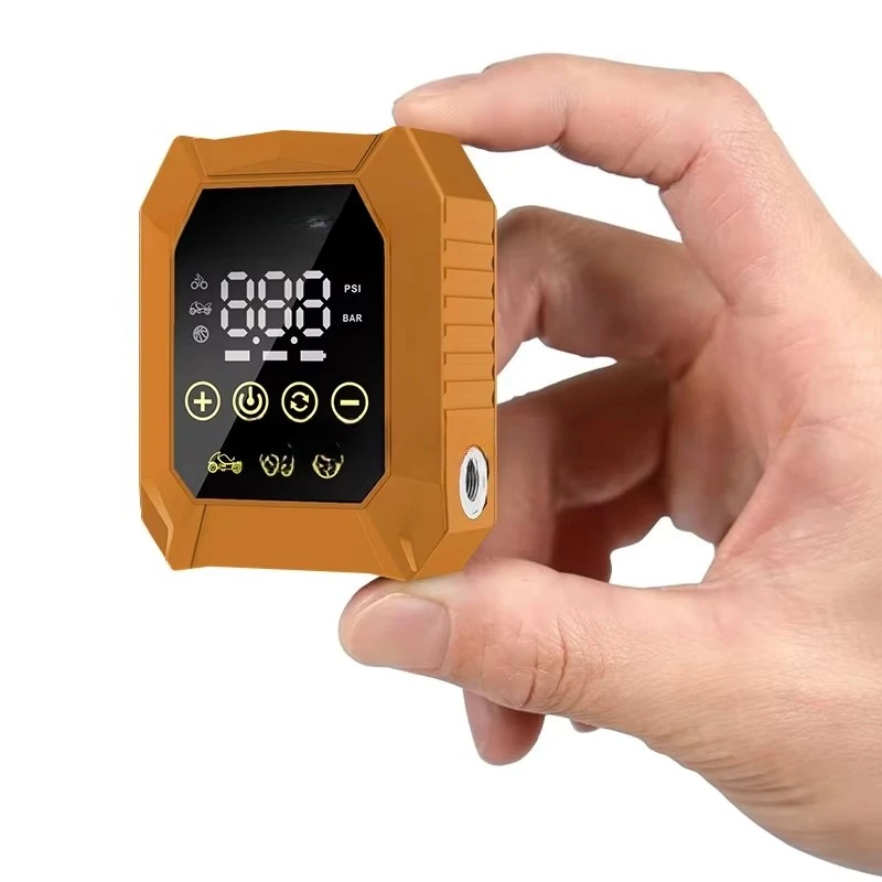 Electric bicycle pump, miniature bicycle pump up to 150 psi, portable tire inflator bicycle air pump with Presta and Schra