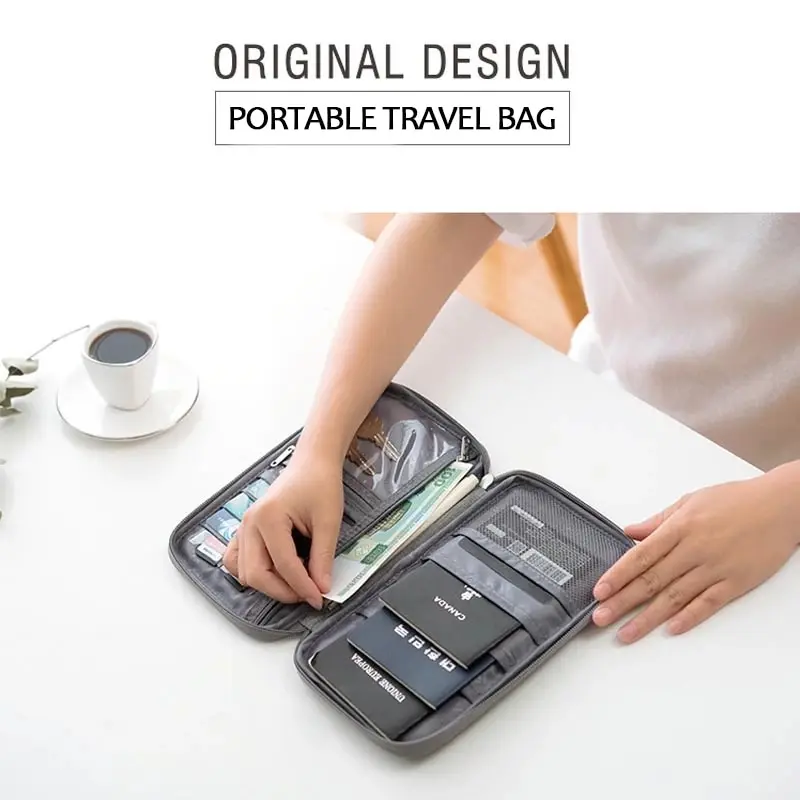 ขายดี dompet Travel ซองใส่หนังสือเดินทางสำหรับครอบครัวที่ใส่เอกสารกันน้ำอุปกรณ์จัดระเบียบกระเป๋าเดินทางที่ใส่บัตร