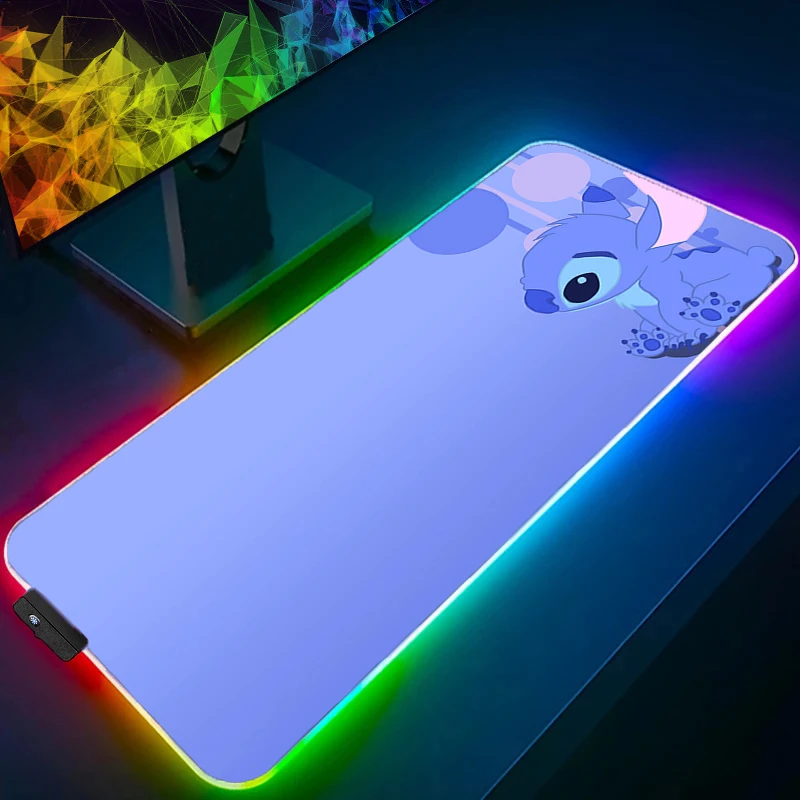 Mouse pad rgb kawaii esports ponto profissional e-sports gamers velocidade pc jogos teclado de borracha backlight led tapete de mesa mousepad