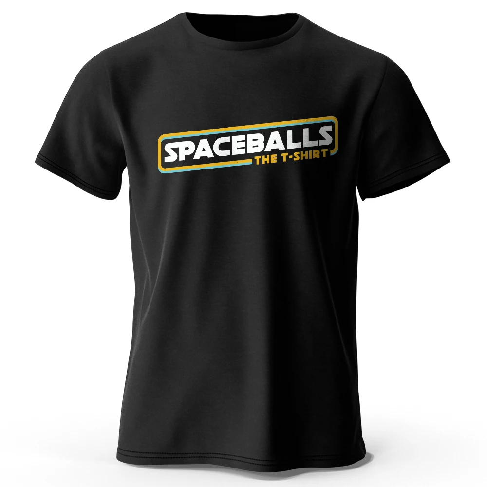 S-5XL Spaceballs Printed T-Shirt 100% Cotton Oversized Sci-Fi Graphic Tees For Men Women Summer Tops Nerd Streetwear