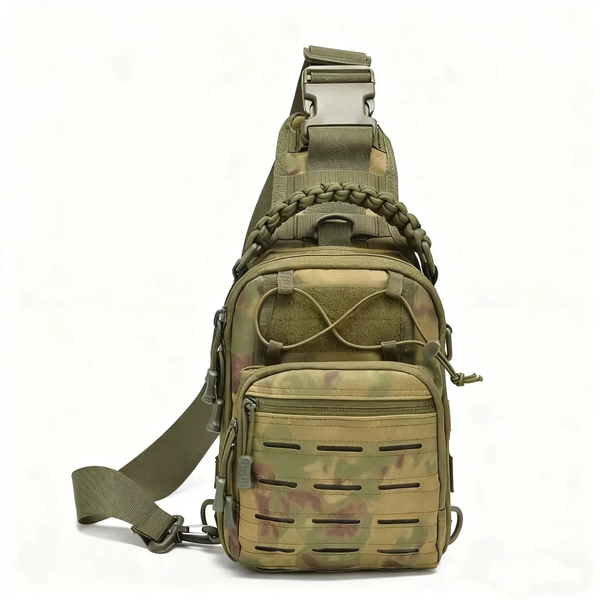 

2026 Single-shoulder Cross-body Outdoor Portable Cycling Camouflage Field Sports Small Chest Bag Laser Perforation