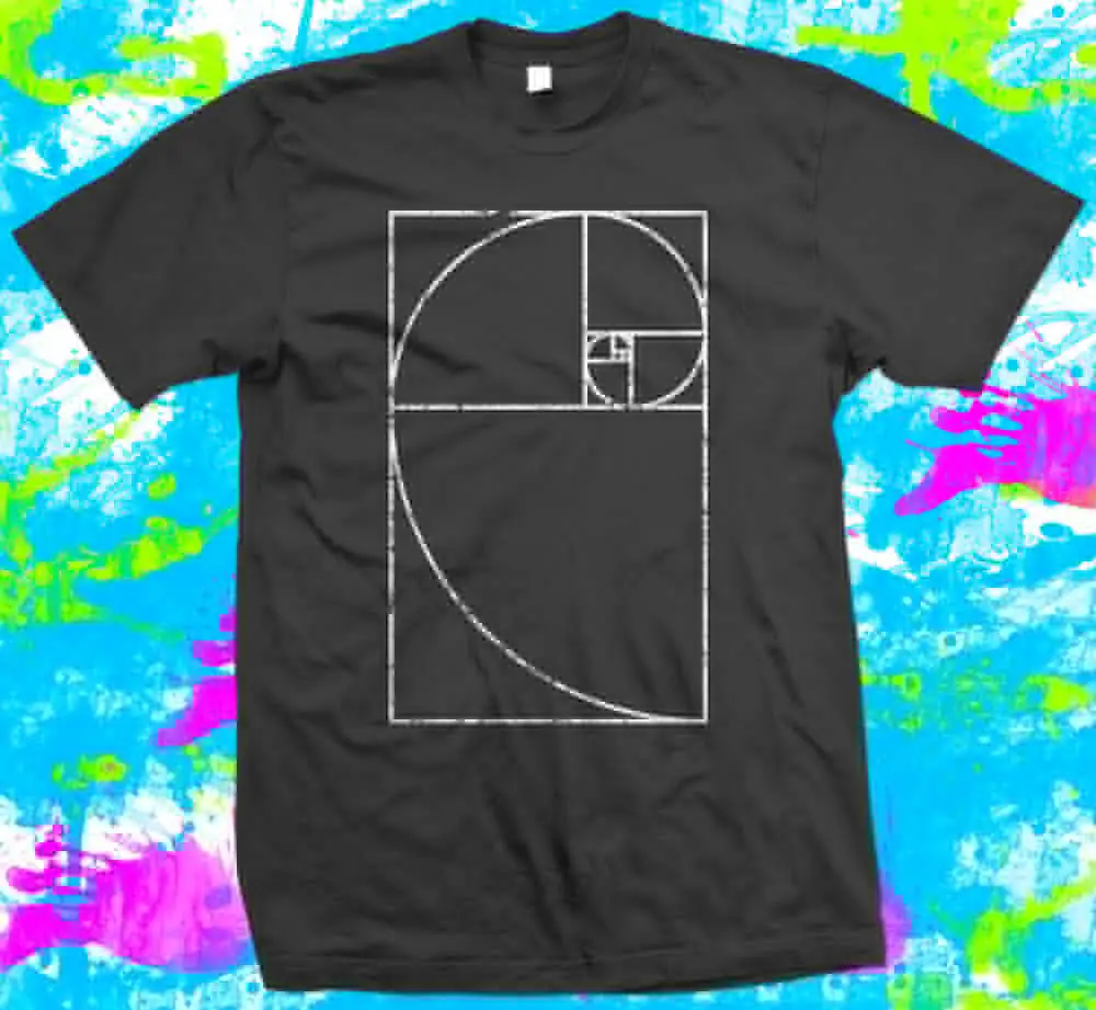 Fibonacci  Mathematics Geek - T Shirt -  6 colour options - XS to 5 XL  High Quality 100%Cotton Short Sleeve