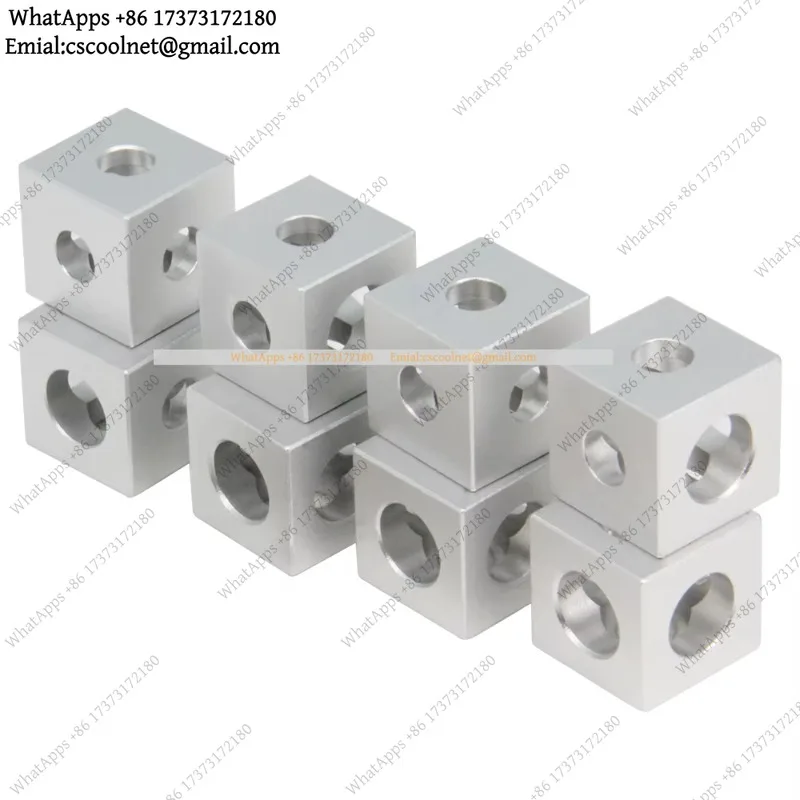 8Pcs Silver Corner Bracket Cube 20x20x20mm for 6mm Slot Aluminum Extrusion Profile 2020 Series