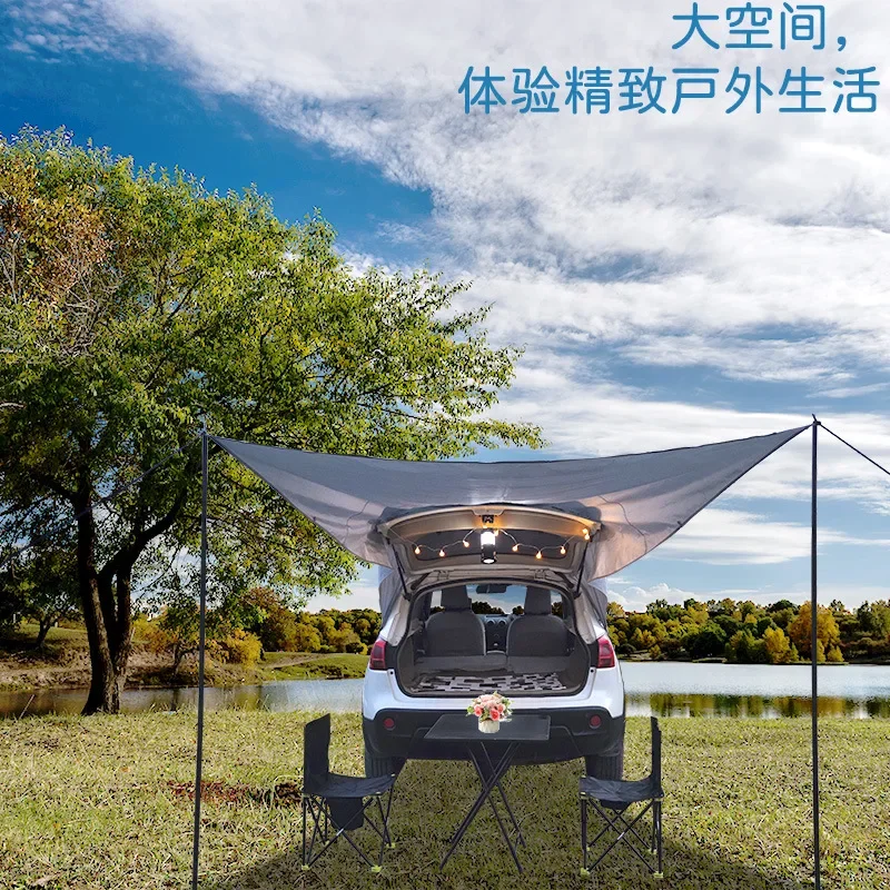 3 * 2 Meters Outdoor Car Trunk Canopy Camping Convertible Sun Shading and Rain Protection