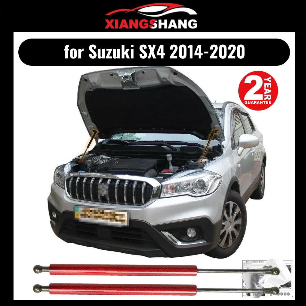 

for Suzuki SX4 2014-2020 Front Bonnet Hood Modify Gas Struts Carbon Fiber Spring Damper Lift Support Absorber