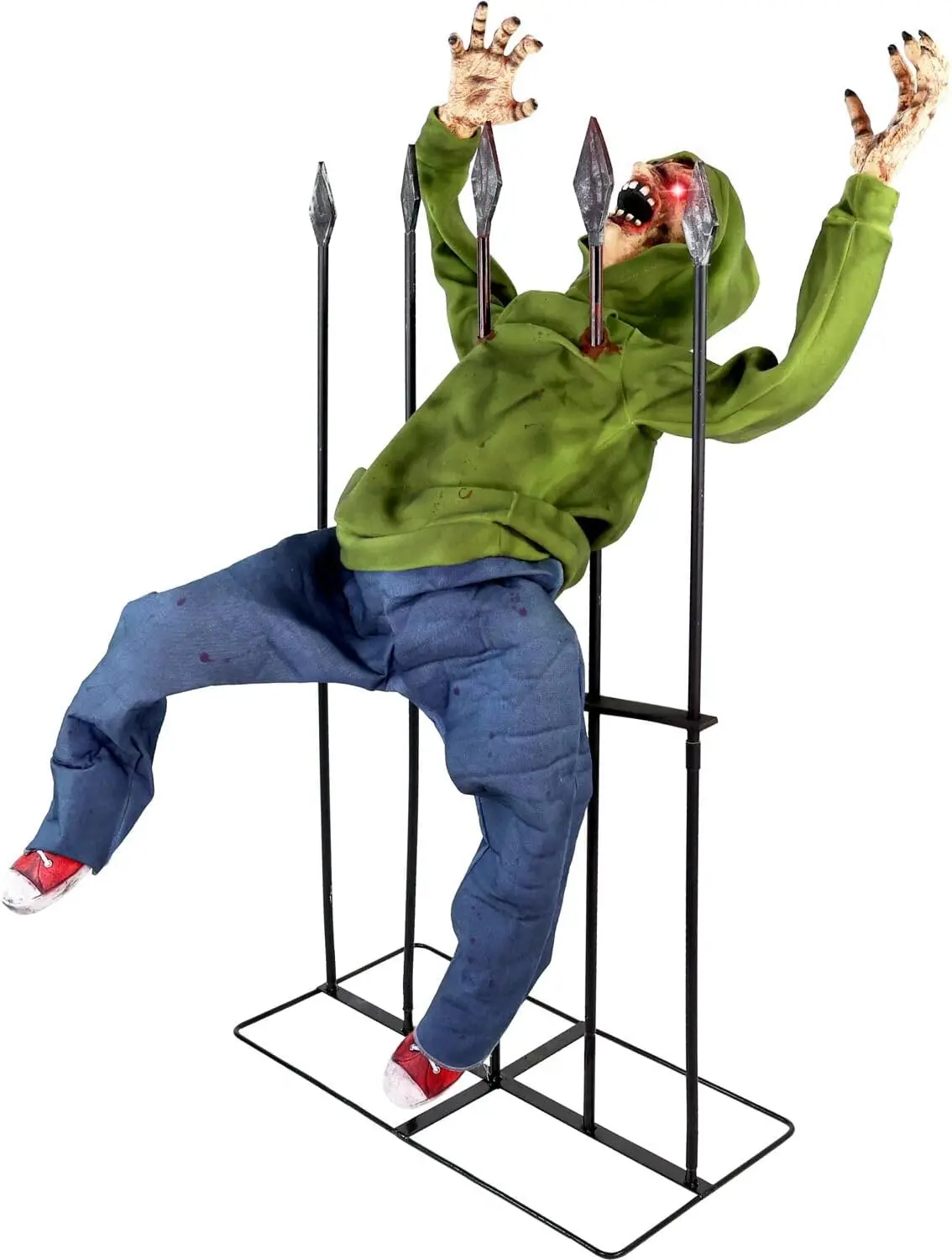 Zombie Impaled Voice Activated Animatronic Four Point Four Feet