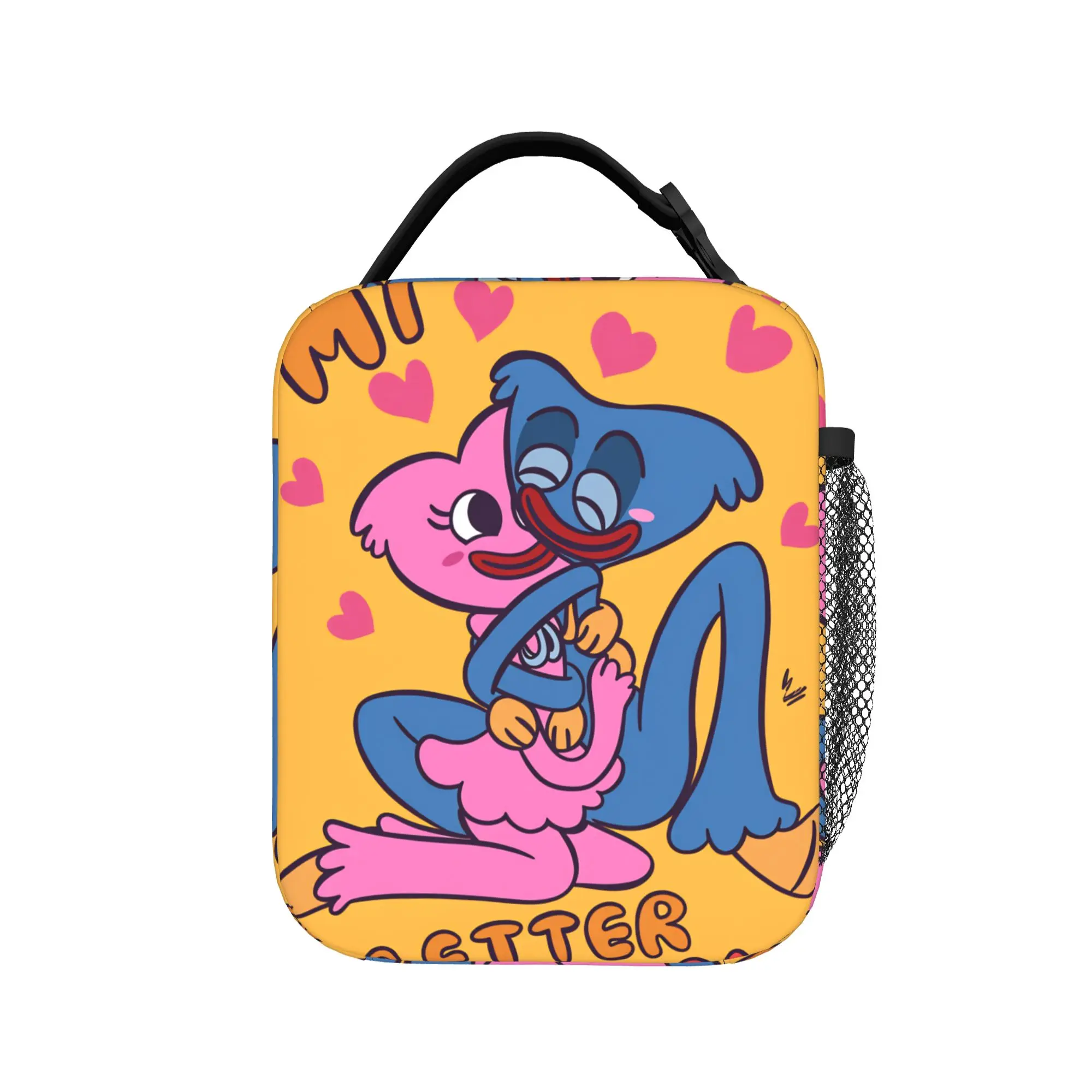 Horror Gamer-H-Huggyed Wuggyeds Lunch Bag For Child  Custom Travel Lunch Box Aesthetic Portable Insulated Oxford Cooler Bag