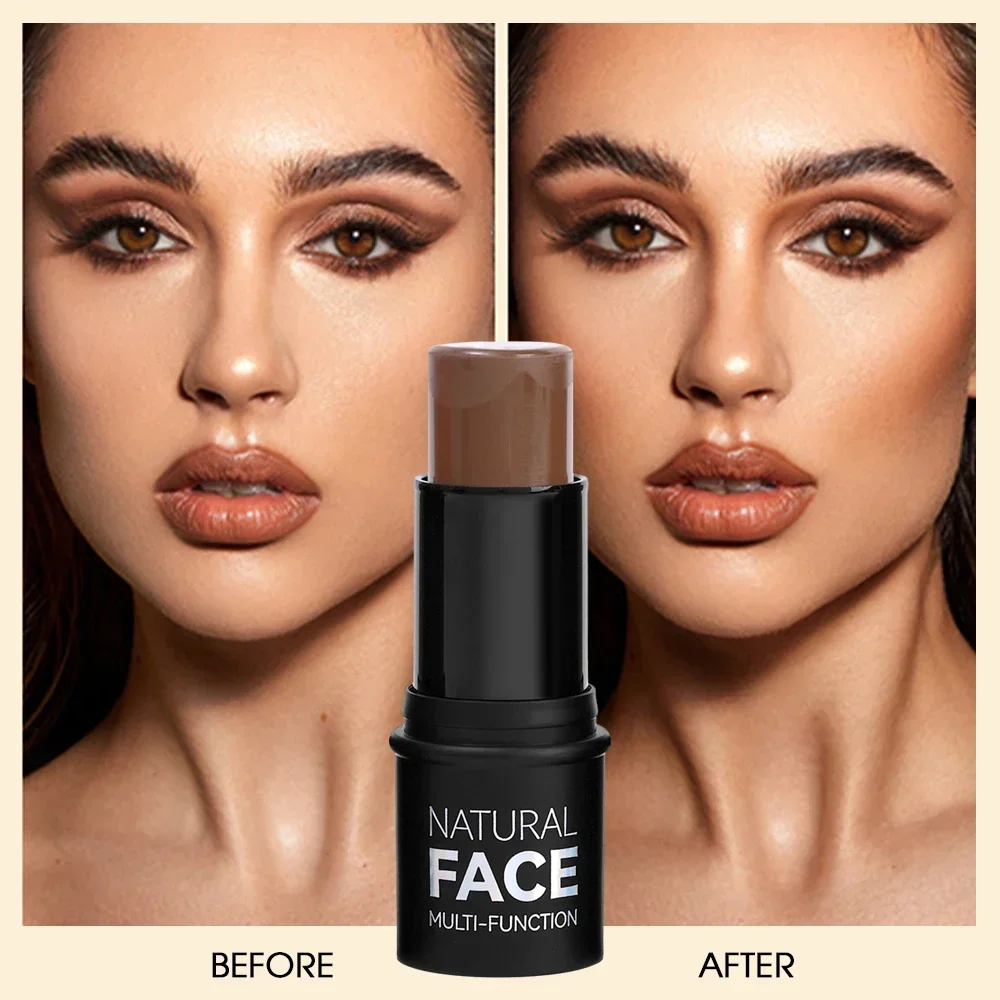 Face Brown Bronzer Contour Stick Face Foundation Makeup Pen Lasting Smooth Contour Shadow Blusher Highlight Concealer Cosmetics