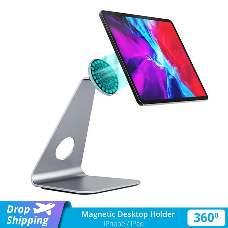 

Desktop Magnetic Stand for iPad/iPhone/Samsung/Xiaomi/Huawei Uniwersal Phone Holder Adjustable Aluminum Tablet Bracket