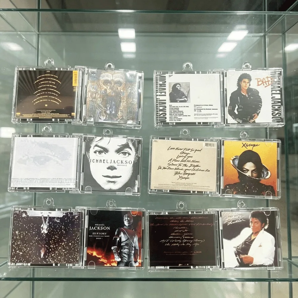 Michael Jackson Merch Mini CD Album NFC Keychain, Handmade High Gloss Acrylic Pendant Charm - view 3