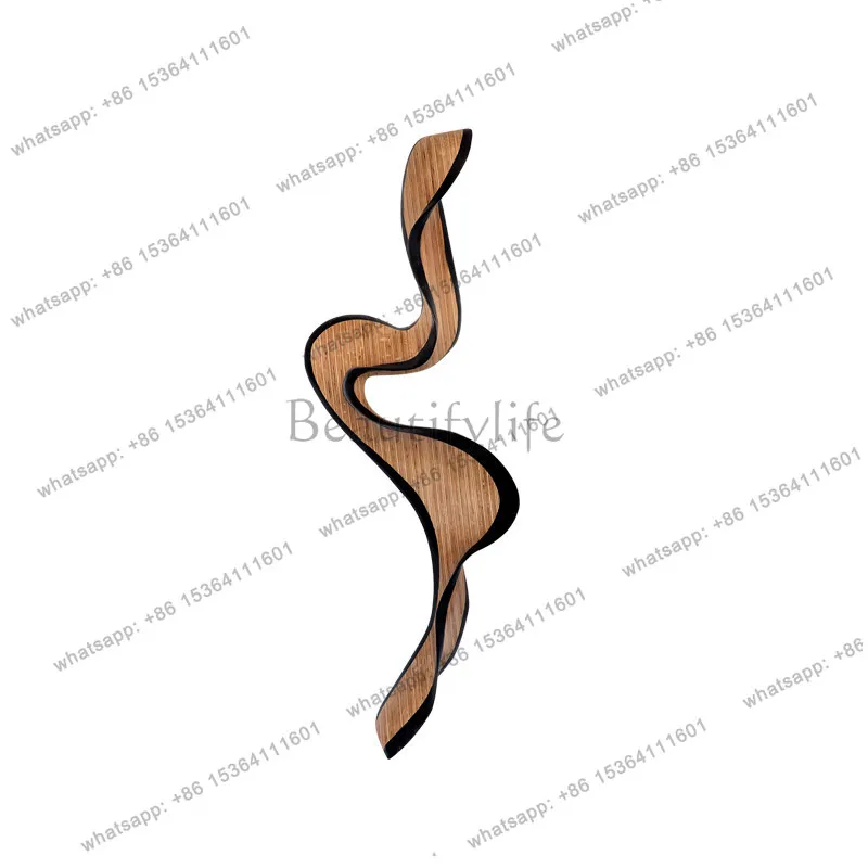 Modern creative three-dimensional wood carving wall decoration sales office wall installation art background wall decoration
