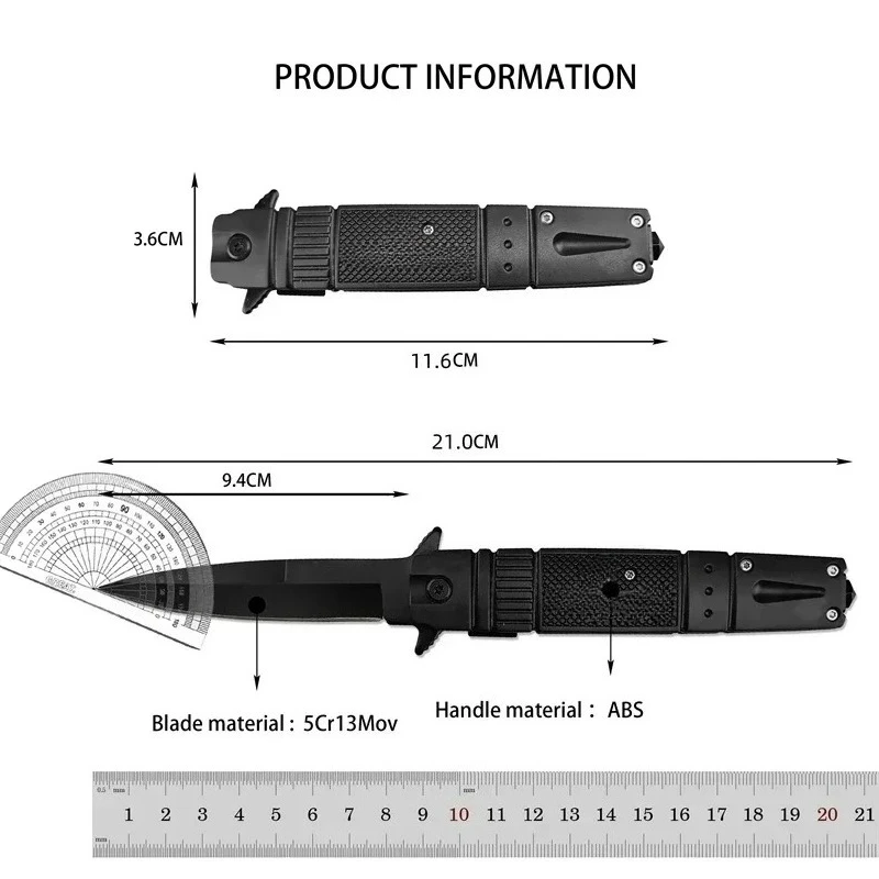 سكين قابل للطي في الهواء الطلق، نجاة برية متعددة الوظائف، الدفاع عن النفس، معدات التخييم المحمولة، سكين صغير
